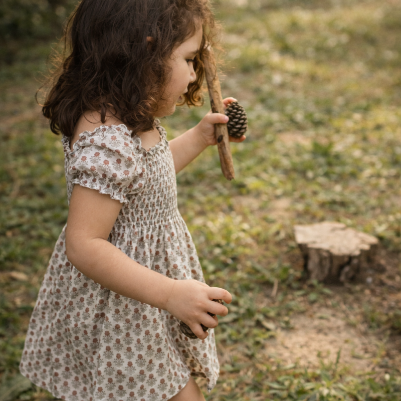 Vestido Smock Floral – Colección Merlot