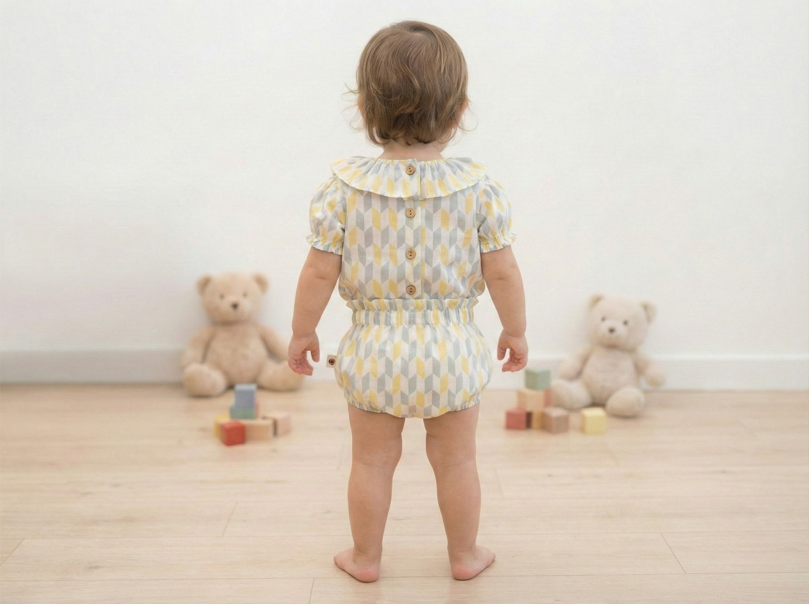 Blusa Estampada de Algodón con Manga Farol- Ambar - Imagen 2