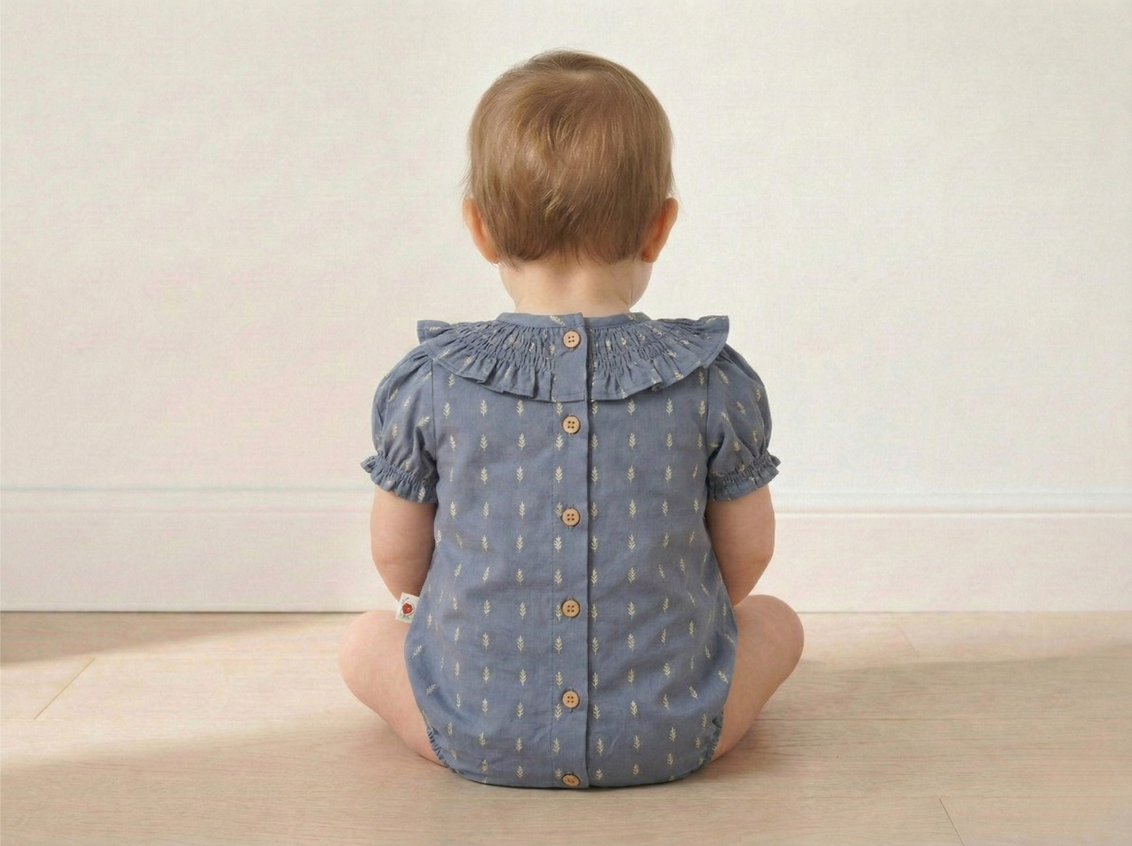 Bodie Infantil con Cuello Fruncido - Indigo - Imagen 2