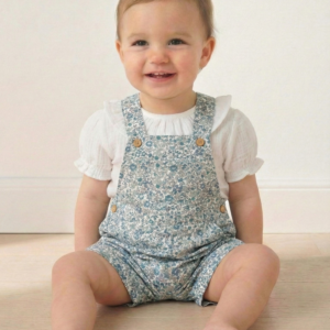 Peto Jumper de Algodón con Botones de Madera - Cian