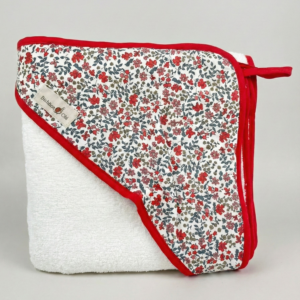 Toalla con capucha - Escarlata