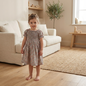 Vestido Smock Floral "Escarlata" – Colección Escarlata